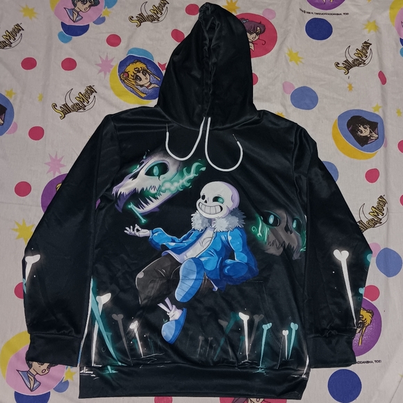 Undertale Sans Zip Up Hoodie Role Play Video Game - Picture 1 of 4